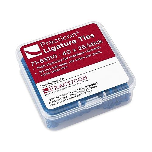 Practicon Practicon Orthodontic Ligature Ties, 1040 Elastic Bands for Braces, Elastomeric O-Rings, Rubber Bands for Brackets, Navy Blue