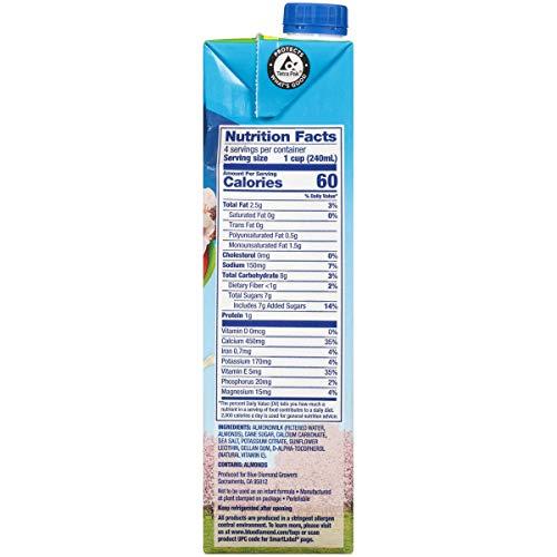 Blue Diamond Almonds Almond Breeze Dairy Free Almondmilk, Original, 32 Fl Oz (Pack of 12)