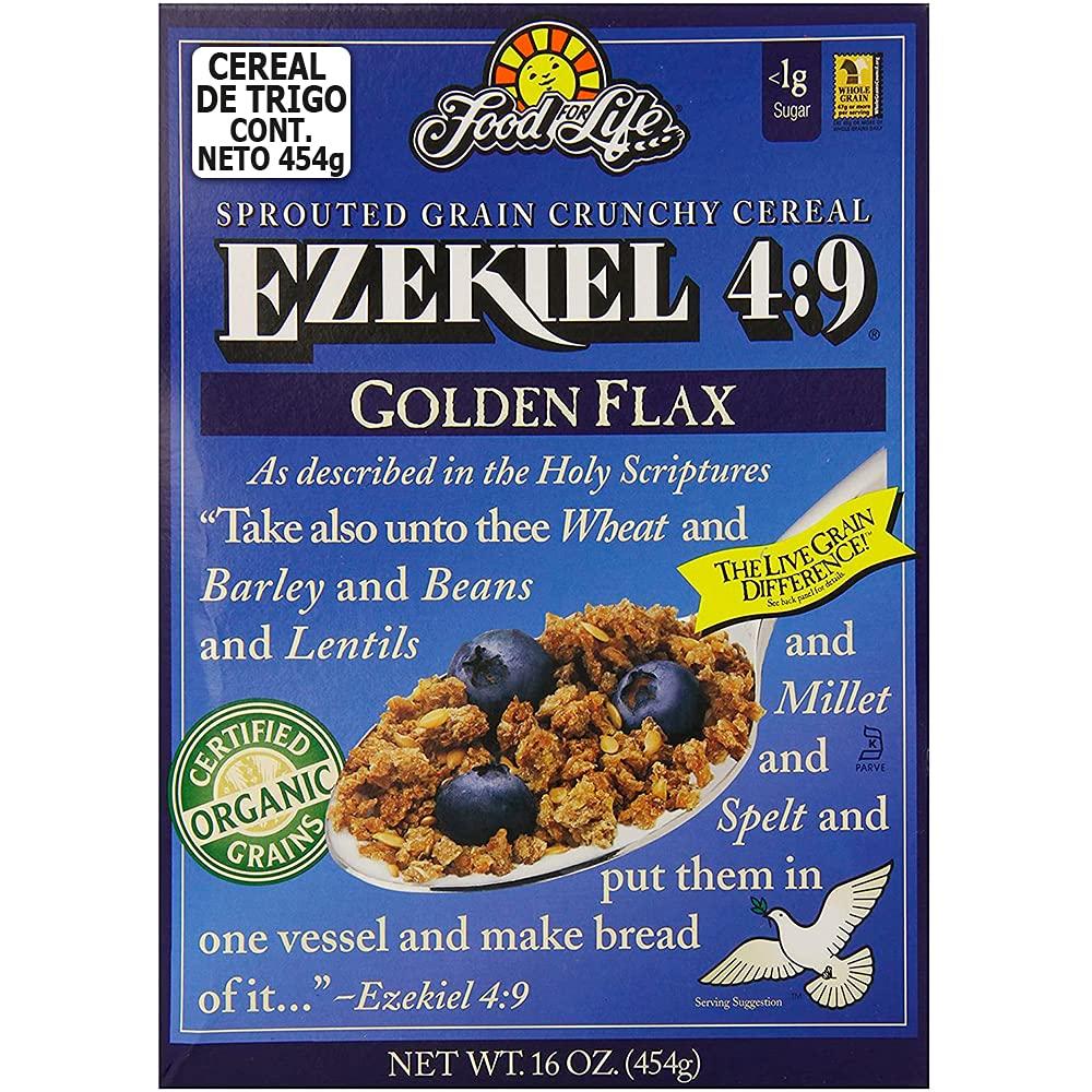 Food for Life Food For Life Ezekiel 4:9 Organic Sprouted Grain Cereal, Golden Flax, 16-Ounce Boxes (Pack of 6)