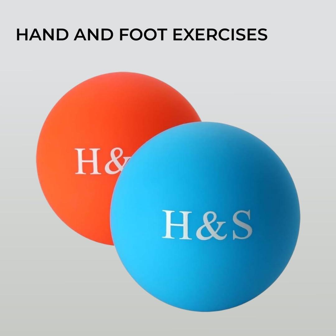 H&S H&S 2X Massage Lacrosse Ball - Massage Ball - Muscle Roller - Firm Jumbo Therapy Sphere - Therapy Ball