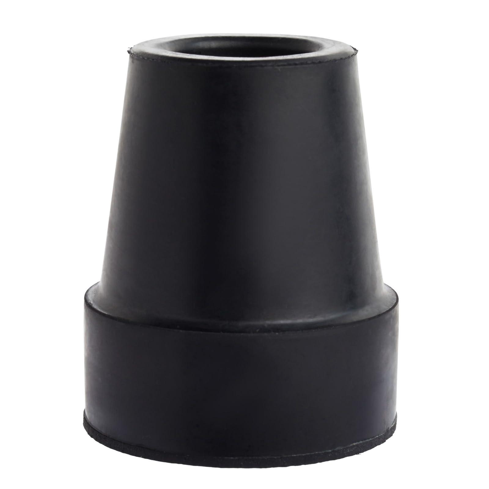 Wellbrite 6 Pack Replacement Rubber Cane Tips for Canes, Walking Sticks, Walkers (Black, 3/4 Inch Tip)