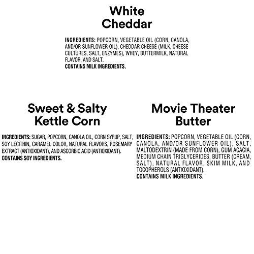 Smartfood Smartfood Popcorn, Variety Pack, 0.5 Ounce (Pack of 18)