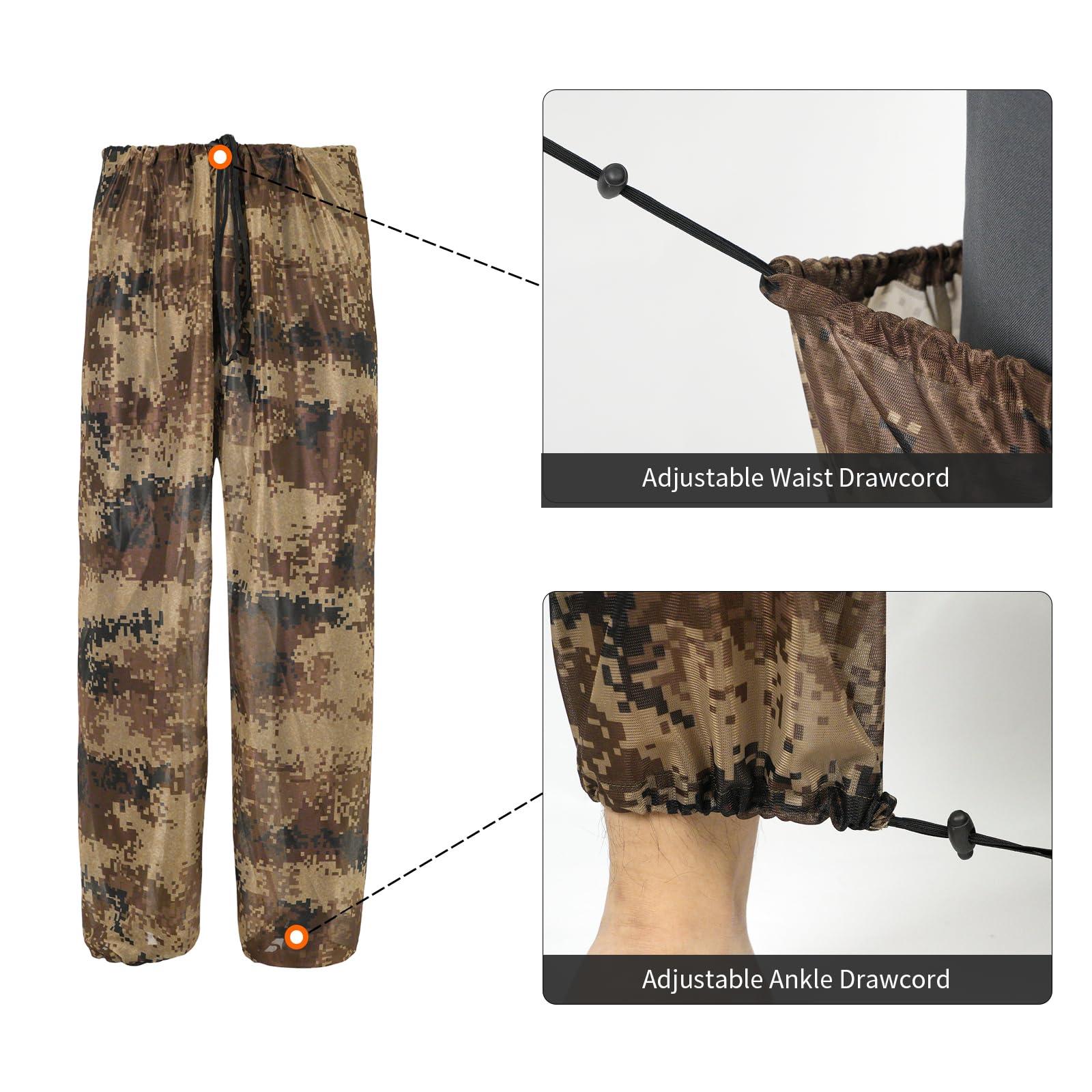 LOOGU LOOGU Mosquito Suits, Net Bug Pants & Jacket Hood Sets - Ultra-fine Mesh - With Fishing, Hiking, Camping and Gardening