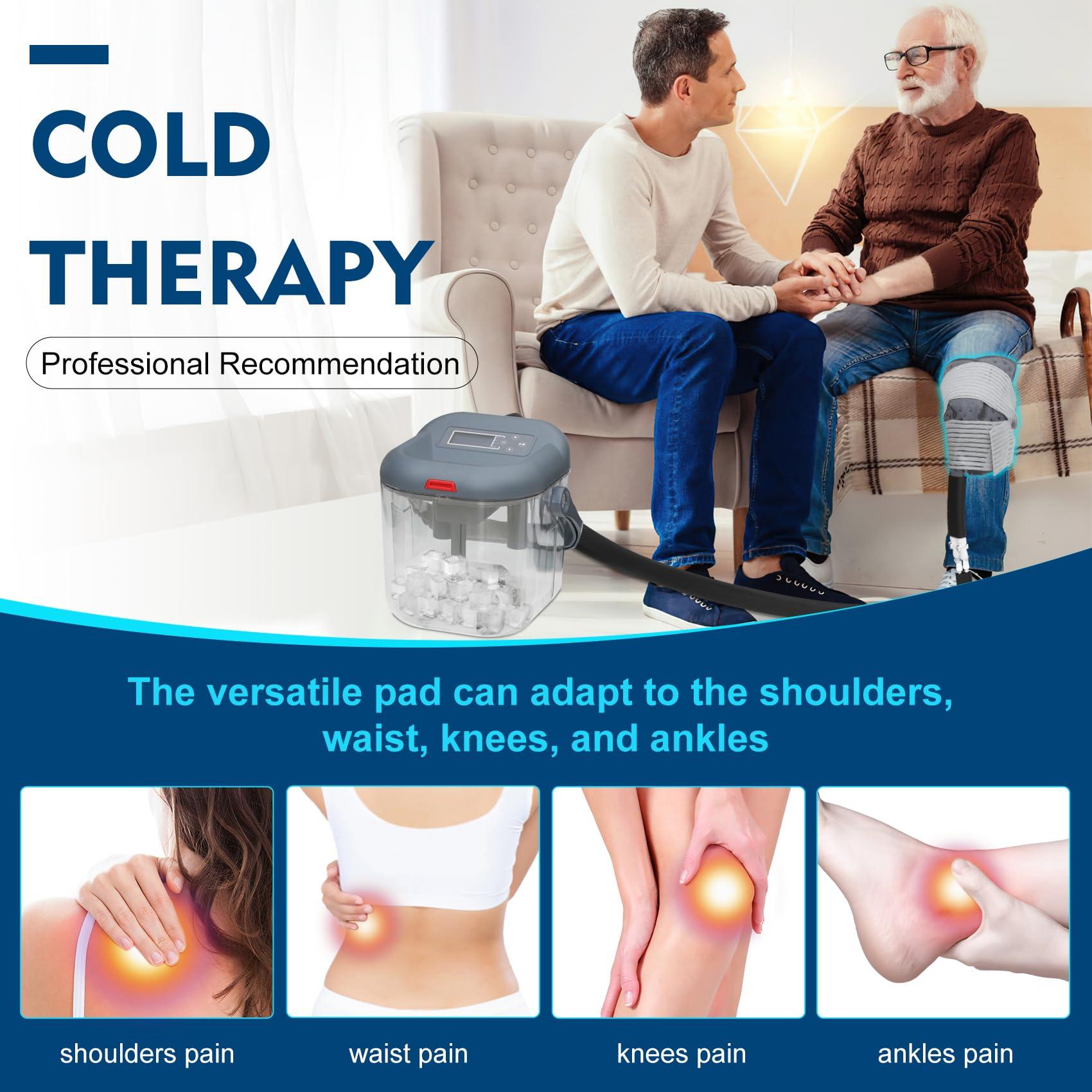 Yhaofu Ice Man Machine for Knee After Surgery,Cold Therapy Machine,Continuous Cold Treatment After Surgery Knee,Ankle,Cervical and Back Joint Cold Pack (Universal Pad),Adjustable Time Temperature and Flow