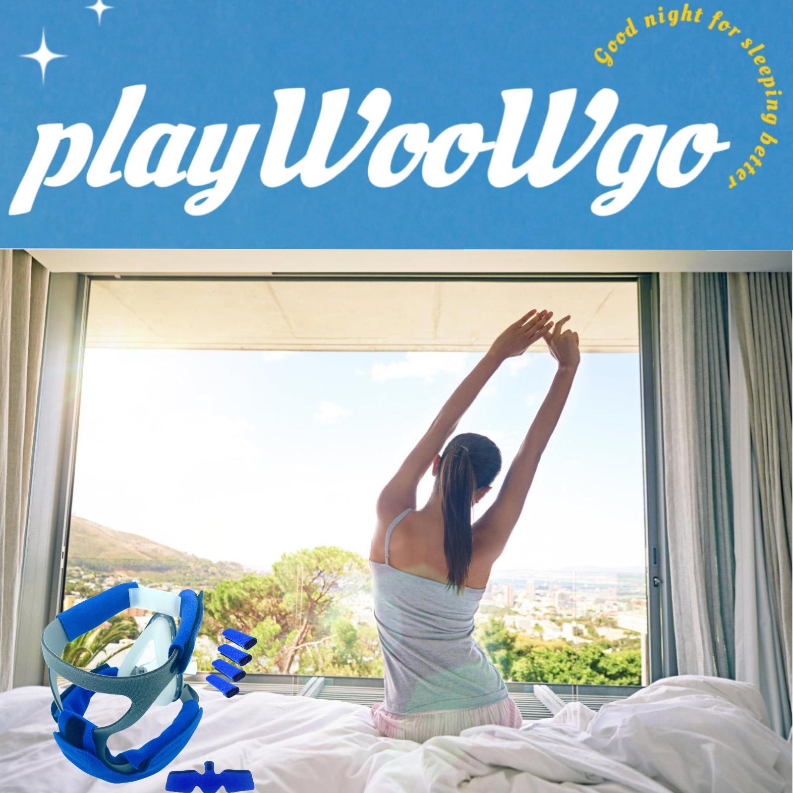 playWooWgo 4 Packs CPAP Strap Covers +1 Pack Neck Comfort Pad CPAP Mask Cover Compatible with Full CPAP Mask to Reduce Headgear Pressure and Cheek Red Marks Extend CPAP Strap Useful Life for CPAP Supplies