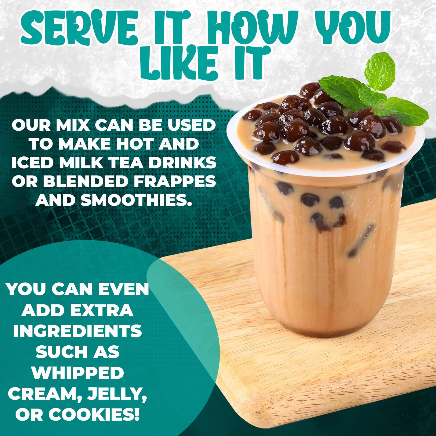 Fusion Select Fusion Select 5 Packs Authentic Tea Flavors Sakura, Lavender, Rose, Thai Tea, Original Milk Tea Boba Tea Kit Extra Rich Flavor Bubble Tea Drinks, Boba Tapioca Pearl, Boba Straws, Complete Boba Kit