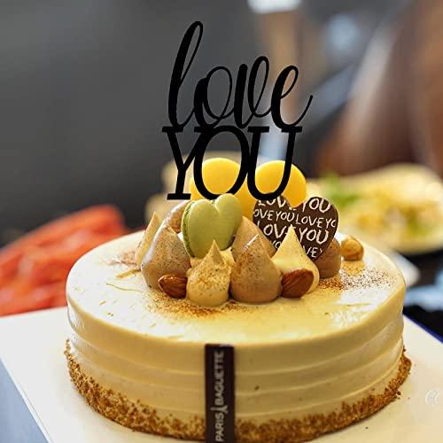 CustonCares Love You Cupcake Topper Mrs & Mrs Gay And Lesbian Birthday Cake Topper for Nuptial Birthday Cake Decorations Customized Custom Cupid's Arrow Heart Acrylic Black