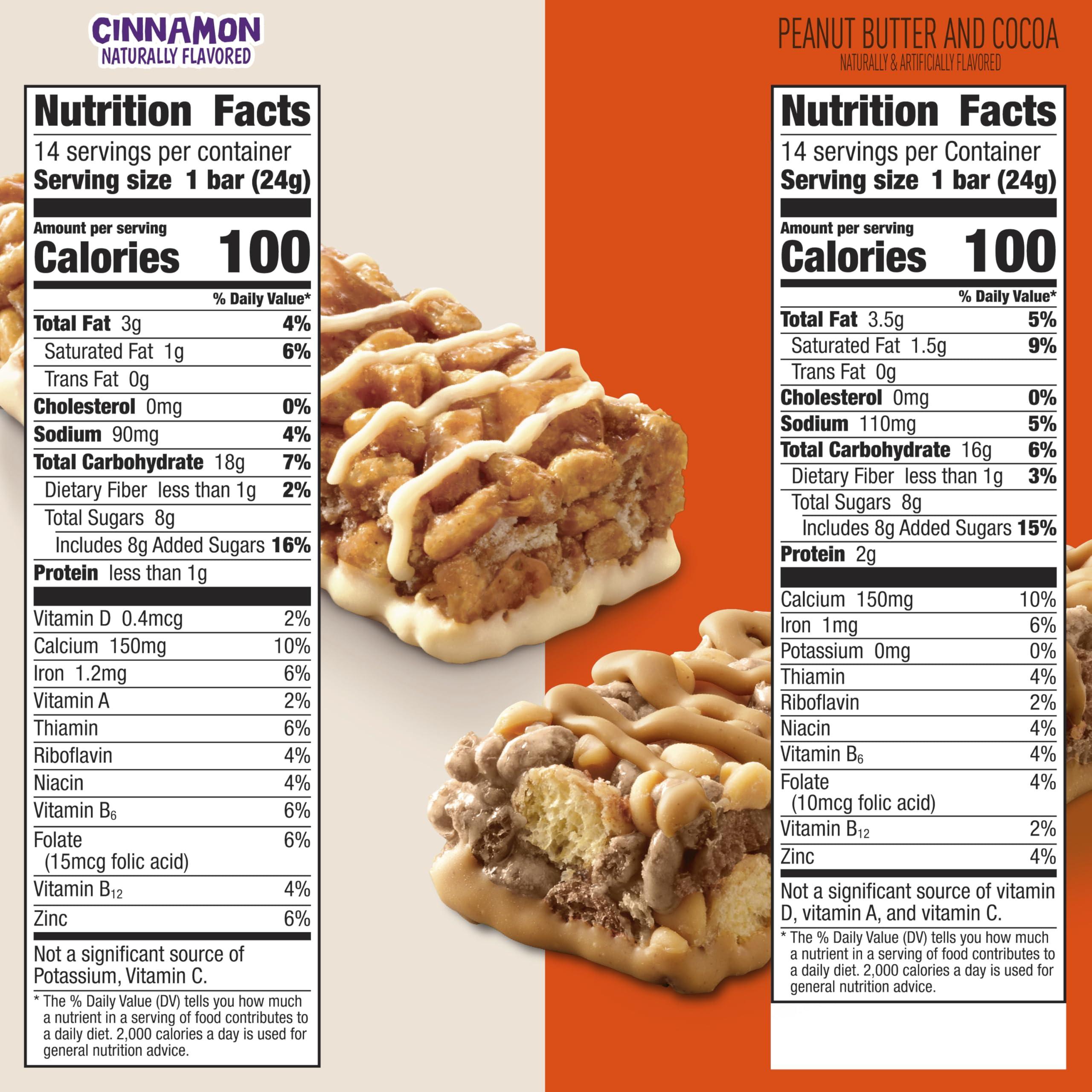 General Mills Reese\'s Puffs Cinnamon Toast Crunch Cereal Treat Bars Variety Pack, 28 ct