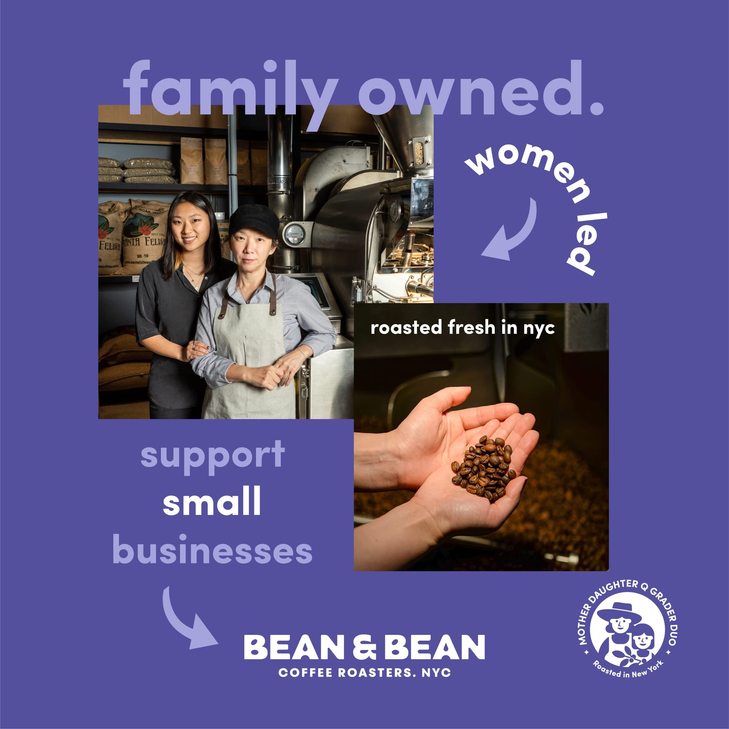 DAILY ROASTED BEAN&BEAN ORGANIC COFFEE Bean & Bean Around the World Coffee & Chocolate Gift Set 4 x 1.8oz Coffee Samplers Paired with Belgian Chocolates - Organic & Fair Trade - Includes Single Origin Coffee - Medium Roast, Whole Bean