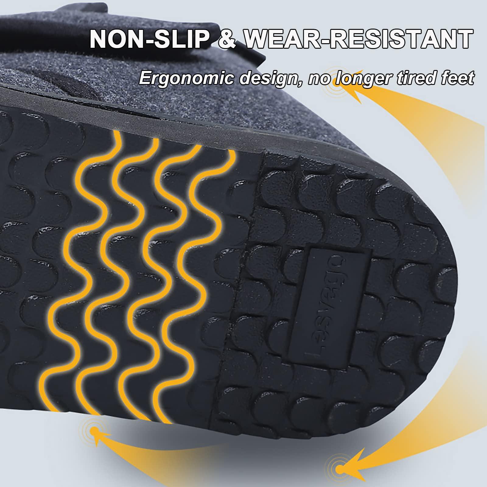 FZYUAN Men\'s Diabetic Shoes Winter, Extra Wide Width Orthopedic Slip-on Shoes Diabetic Sneakers, Adjustable Closure Walking Sneakers with Arch Support Cushioning for Swollen Feet,9.5