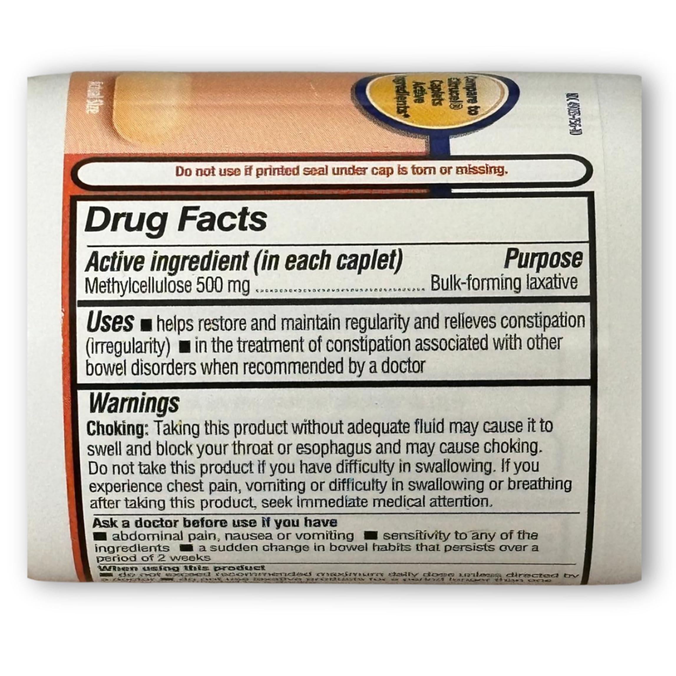 FUSION SHOP STORE Smart choices, meaningful life! Fiber Therapy Methylcellulose 500mg,100ct (Pack of 1), Boxed by Fusion Shop Store