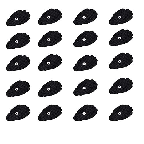MedTens MedTens 20 Pads (10pairs) Tens Electrodes Replacements Pads for Tens Unit Snap Tens Unit Electrodes Replacement Massage Pads Latex Free,Black