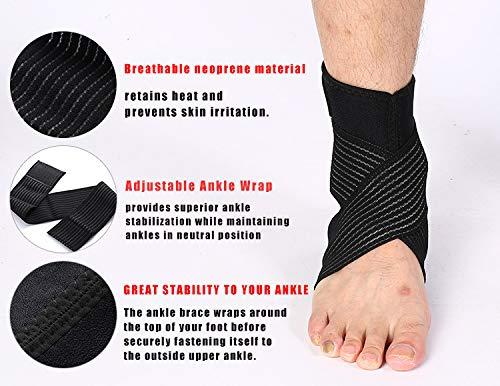 POSMA Posma SPE020 Ankle Brace-Ankle Support Brace, Ankle Wrap for Sprained Ankle, Adjustable Wrap,4 pcs Set