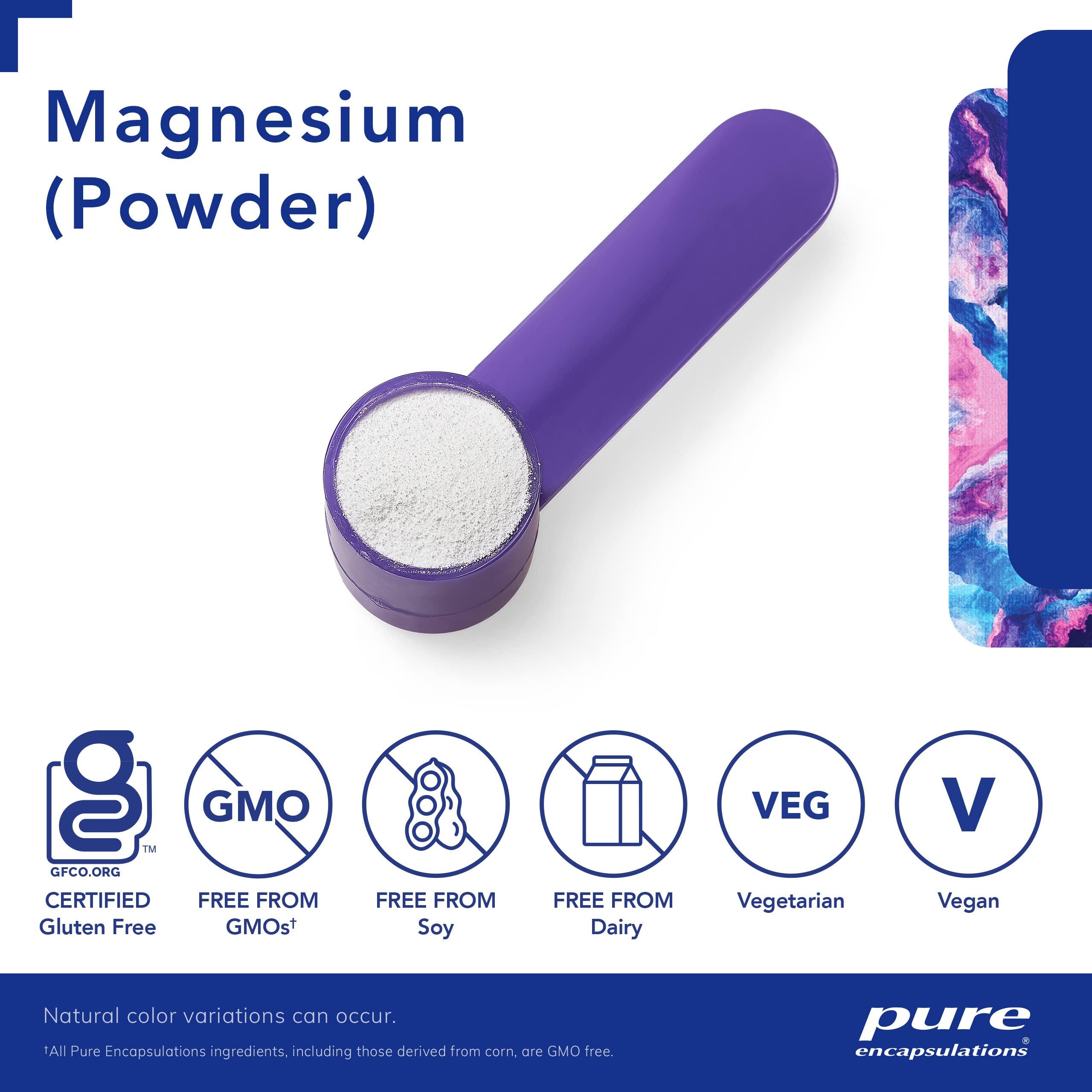 Pure Encapsulations Pure Encapsulations Magnesium (Powder) | Supports Cardiovascular Function, Muscle Function, and Calming | 3.7 Ounces