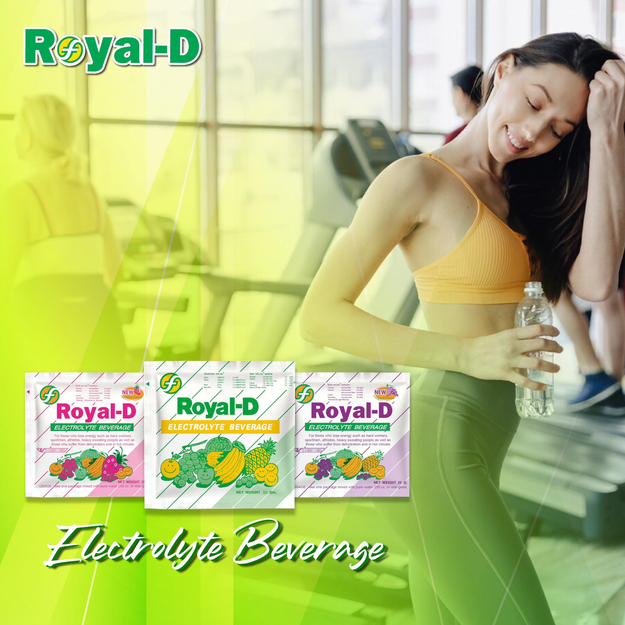 Royal-D Royal-D Electrolyte Beverage Powder -Electrolyte Powder, Isotonic Electrolyte Drink Mix, Electrolyte Drink Mix. Sodium, Potassium, Vitamin - Assorted Flavors (8.8 Oz Box, 10 Each - 4 Flavors)