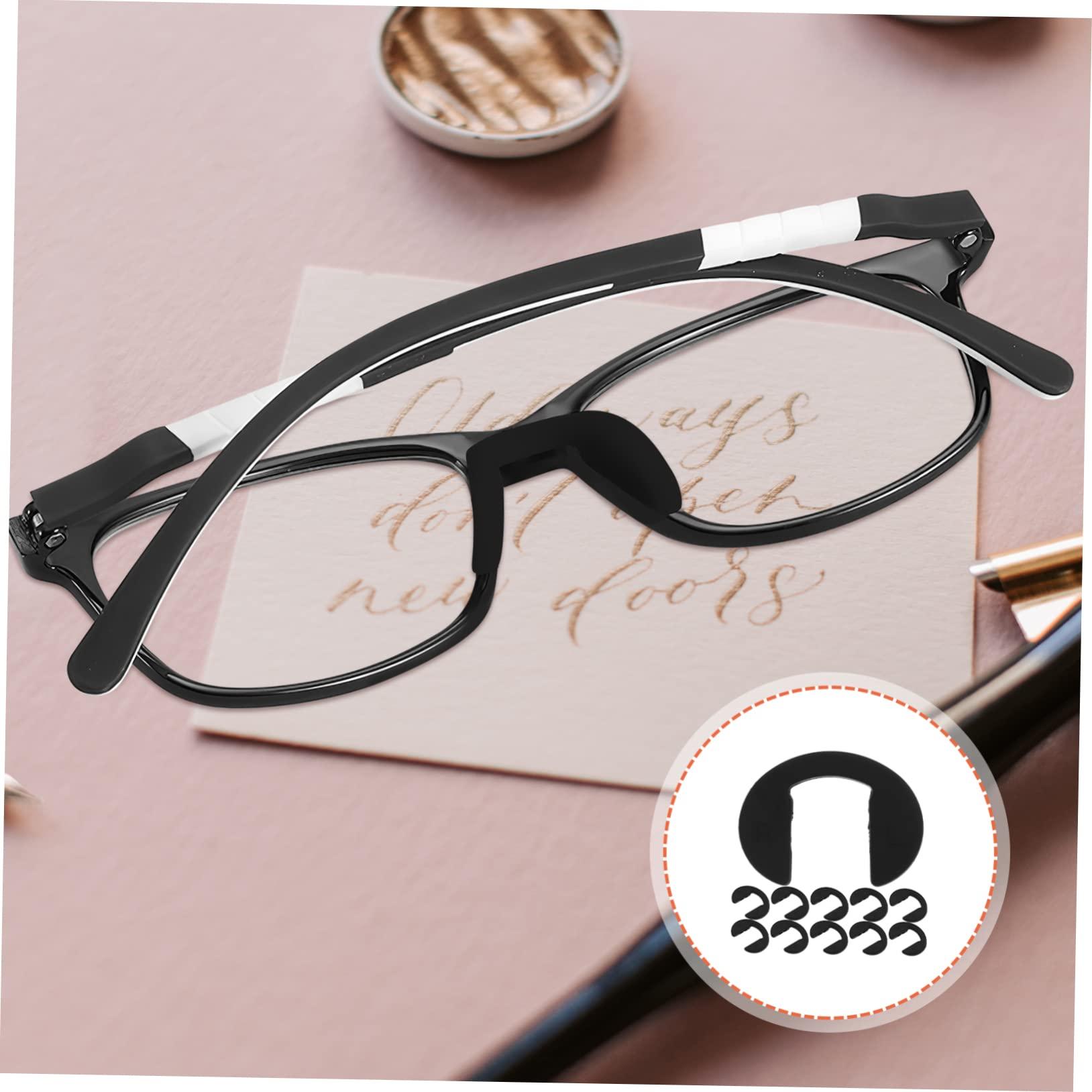 DOITOOL 20 Pcs Silicone Glasses Nose Pads Eyeglasses Nose Pads Anti-Slip Nose Pads Eyeglass Repair Kits Silicone Nose Pads for Eyeglasses Glasses Nose Mat Non-Slip Nose Clip