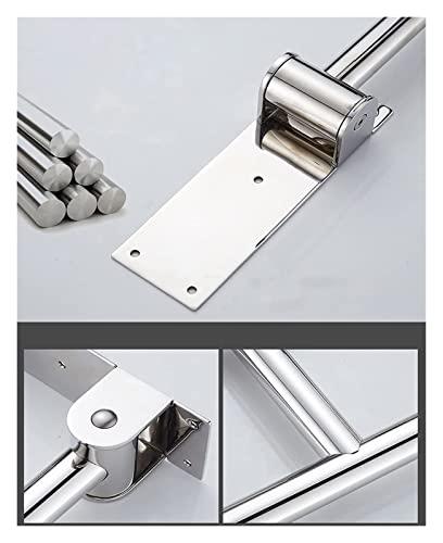 ALDEPO Grab Bars Upturn U-Shaped Safety Handrail, 304 Stainless Steel Foldable Toilet Grab Bar, Wall-Mounted Bathroom Anti-Slip Folding Grab Rail, Elderly Support Handle ( Color : Brushed , Size : 60cm )