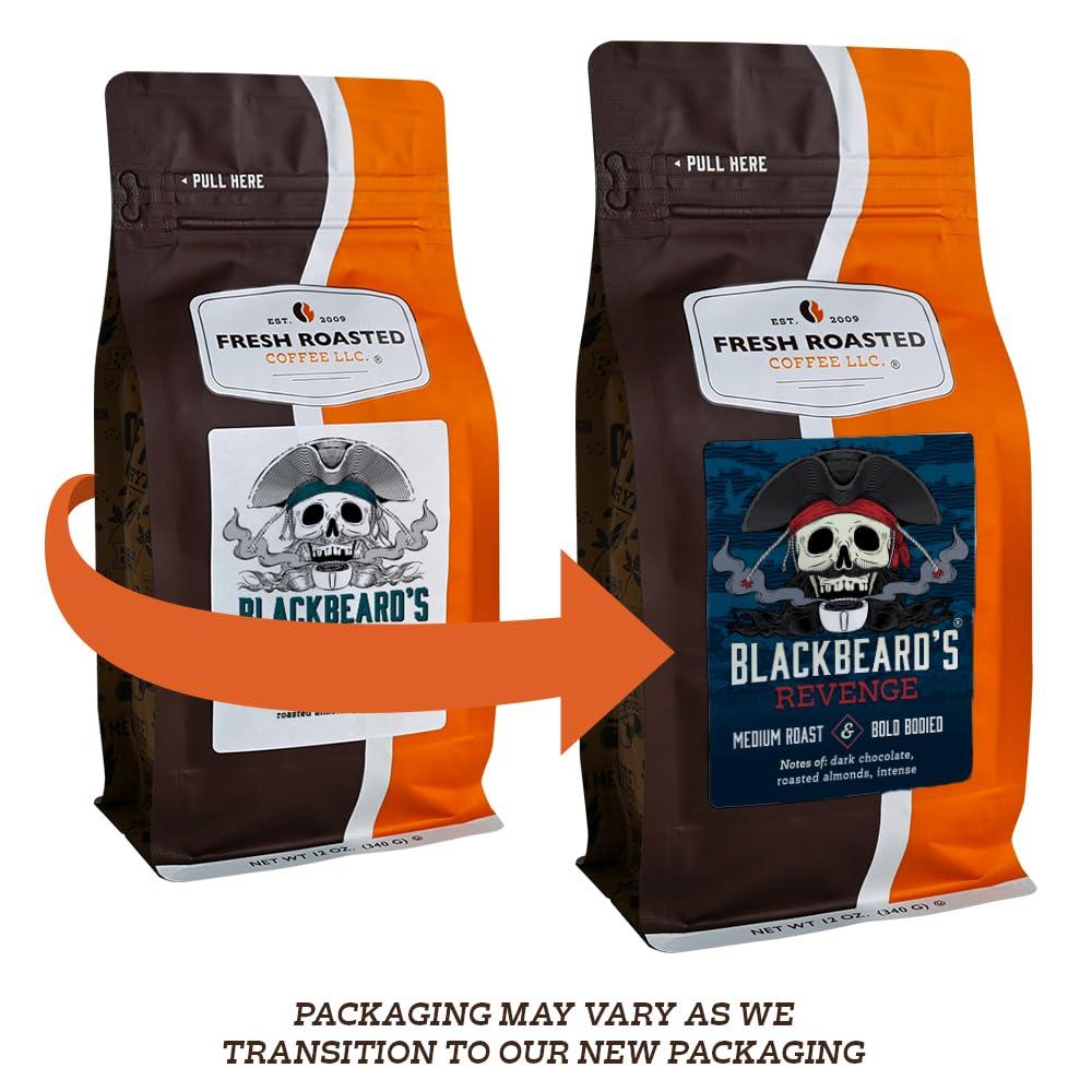 Fresh Roasted Coffee Fresh Roasted Coffee, Blackbeard's Revenge, 12 oz, Medium Roast, Kosher, Ground