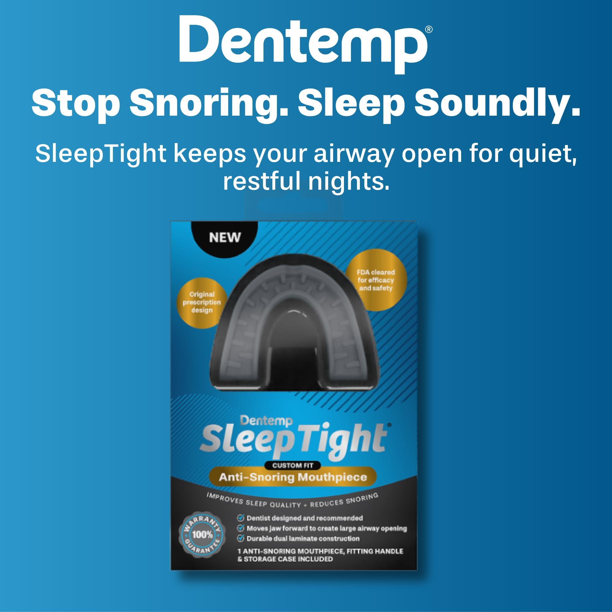 Dentemp Dentemp SleepTight Mouthpiece Anti Snoring Device - Custom Fit Snoring Mouthguard for a Sleep Apnea - Device Designed by Dentist and Made in USA 1pk