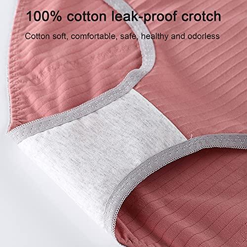 DACUN Daily Wearing Safety Certification Women Menstrual Period Briefs Leakproof Protective Underwear Heavy Flow Panties Pack of 4 (Color : Multicolor, Size : 4XL-4XLarge)