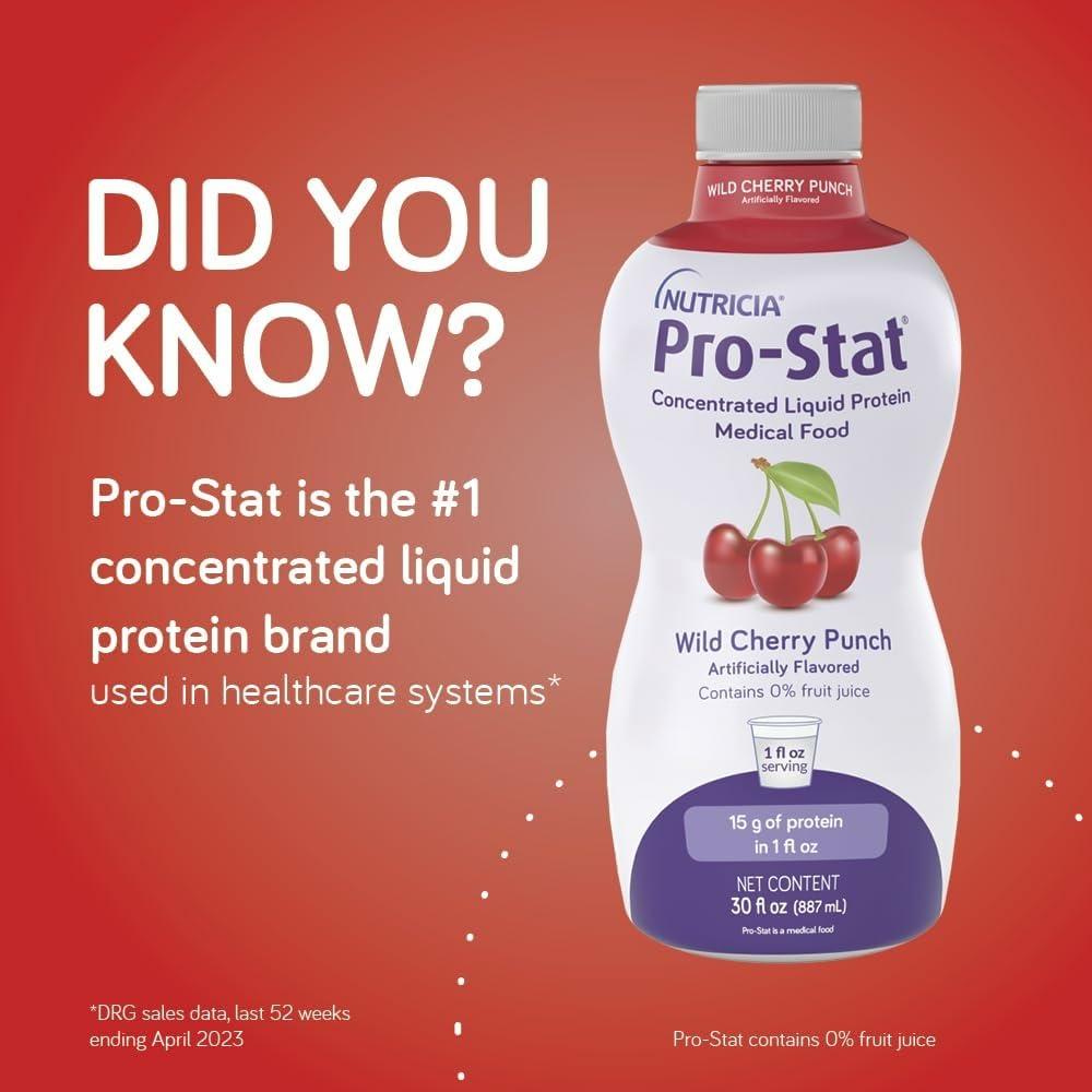 Pro-Stat Pro-Stat Concentrated Liquid Protein Medical Food - Wild Cherry Punch, 30 Fl Oz Bottle (Case of 6)