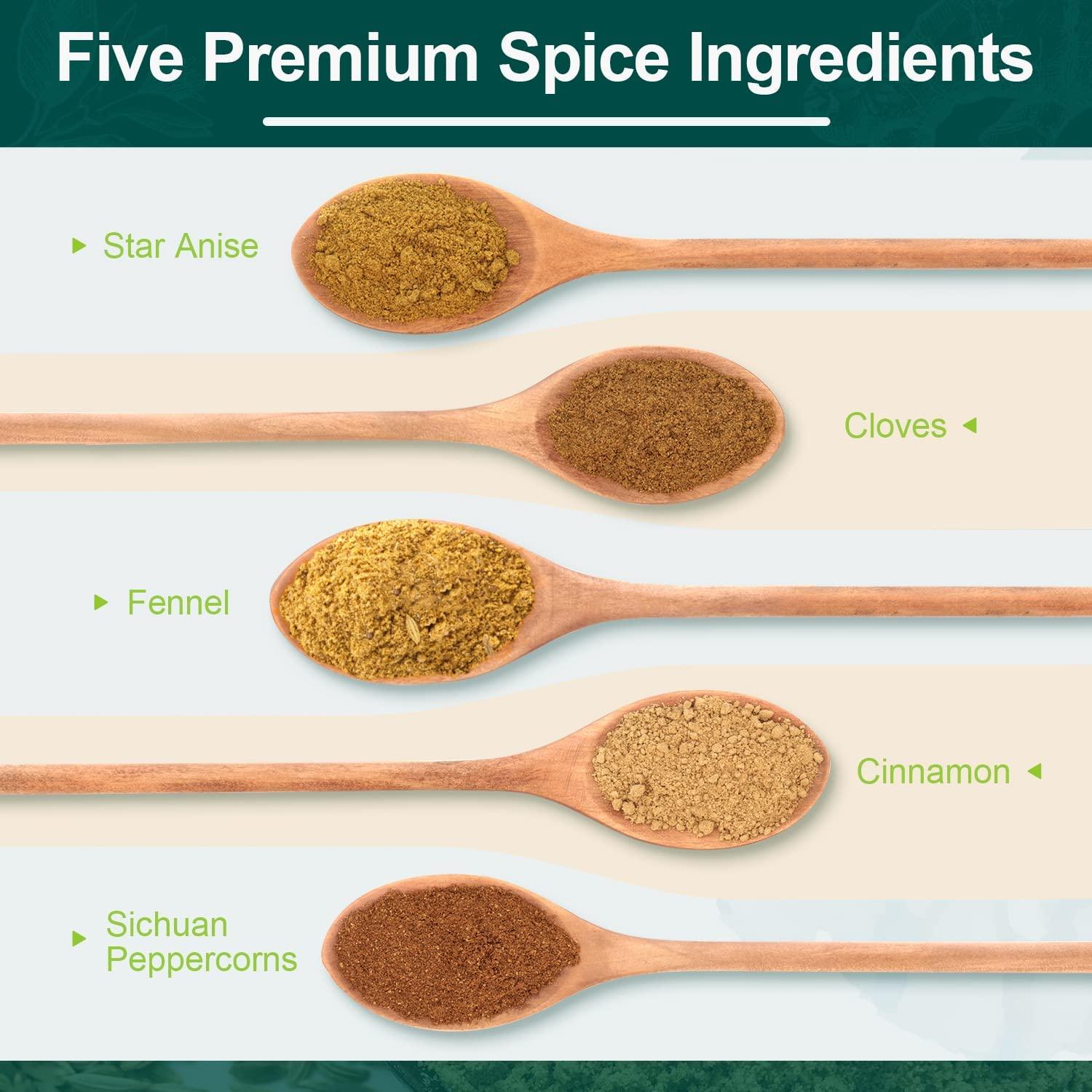 Soeos Soeos Chinese Five Spice 4 Ounce, Five Spice Powder, Five Spice Chinese Seasoning Non-GMO, Non-irradiated, No preservatives, No MSG (Pack of 2)