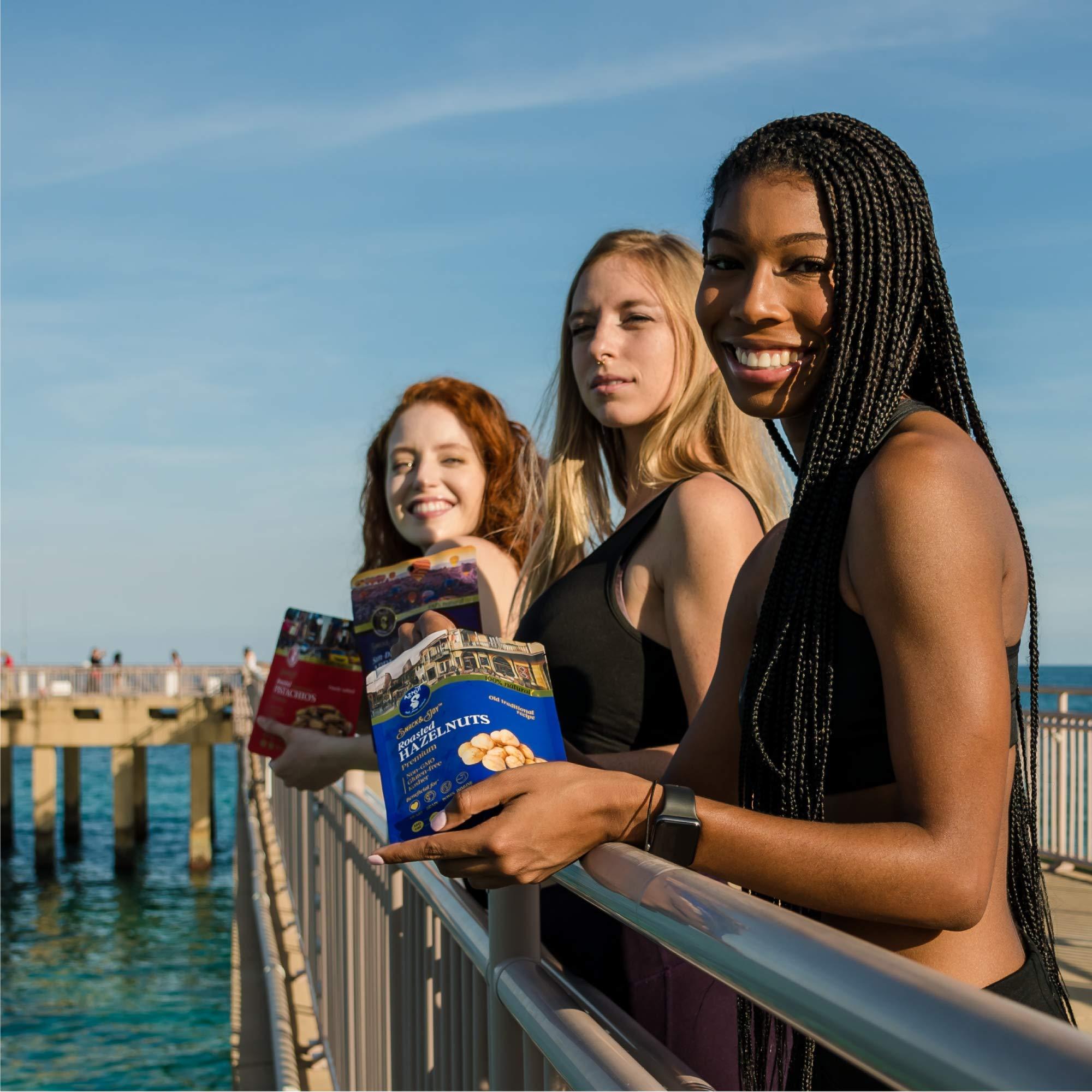 AZNUT AZNUT Roasted Unsalted Hazelnuts 2 LB & Raw Brazil Nuts 2 LB