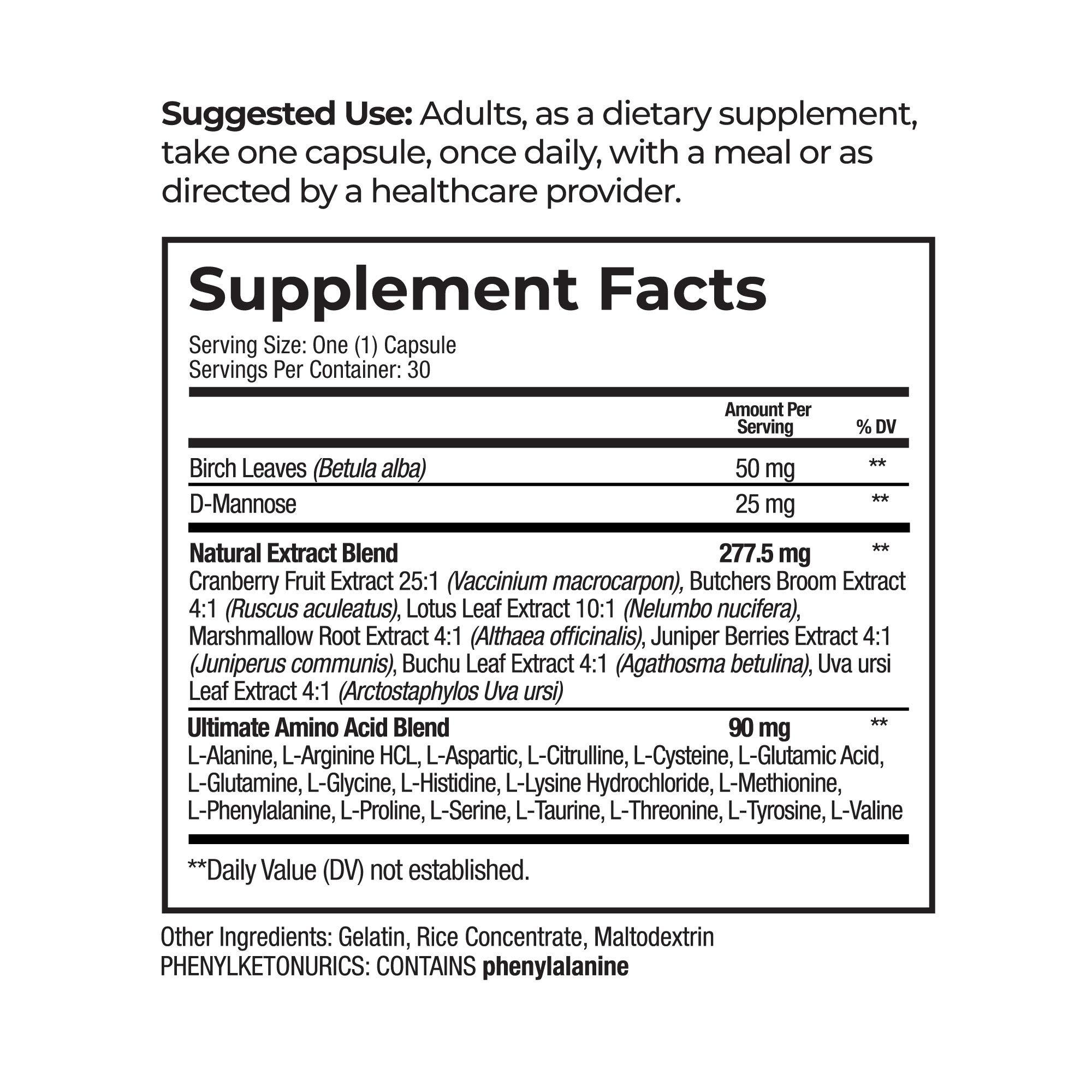 Best Life Herbals Ultranol Total Bladder Support - Natural Cranberry Supplement for Urinary Health, Overactive Bladder Control, Incontinence - Reduces Leaks and Urgency - 2 Bottles - 60 Capsules