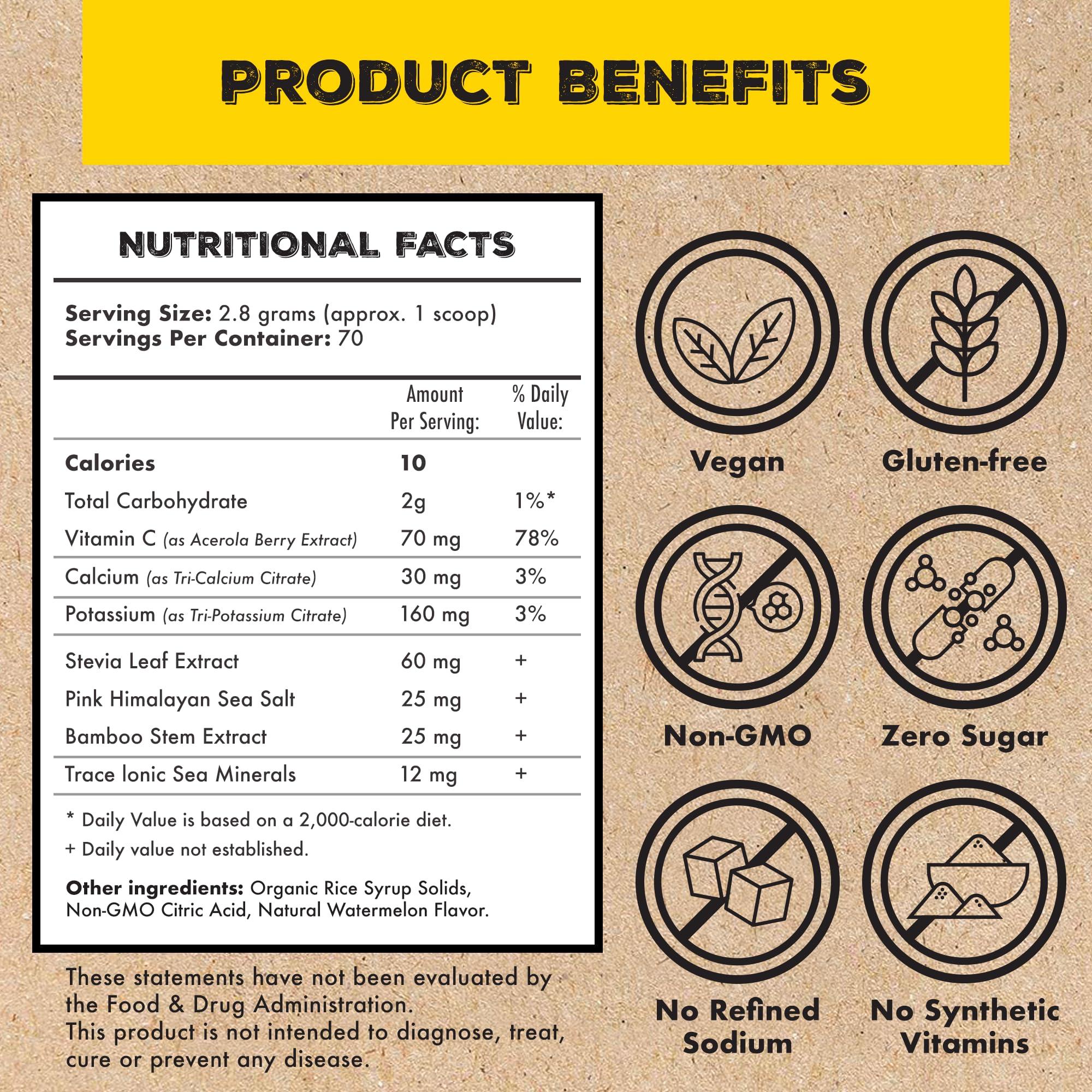 Superieur Superieur Electrolytes Plant Based Electrolyte Supplement w/Sea Minerals for Hydration & Recovery Keto Friendly, Non-GMO, Zero Sugar, Vegan Healthy Sports Drink Powder Lola Lemon (70 Servings)