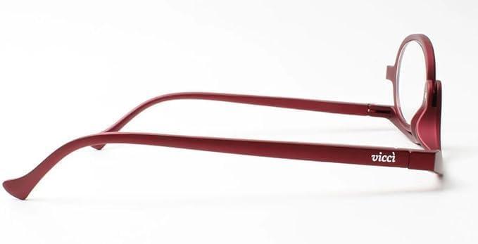 VICCI VICCI Makeup Reading Glasses | Cosmetic Readers Flip Up Lens Magnifying Eyeglasses for Women | Dual-Purpose Functionality, Lightweight Makeup Glasses | Offering Distortion-Free Vision +3.5 | Red