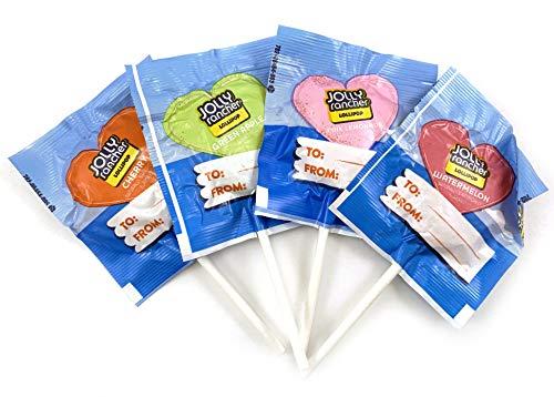 SUNNY ISLAND JOLLY RANCHER Hard Candy Heart Shaped Lollipops, Original Flavors Assortment, 2 Pound Bag