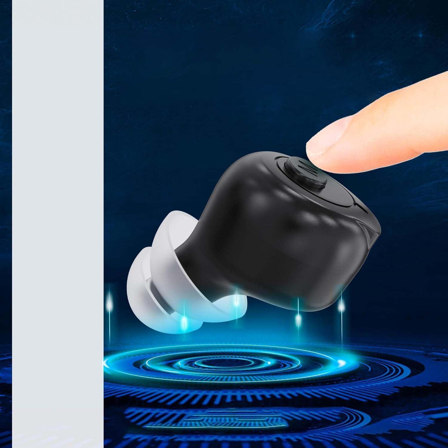 MEDca Rechargeable Hearing Aids with Bluetooth for Seniors and Adults - Digital Personal Sound Hearing Amplifiers Pair w/Charging HD LCD Carrying Case, Active Noise Cancelling, No-Programming, Easy to Use