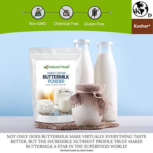 Z Natural Foods Z Natural Foods - Sweet Cream Buttermilk Powder-100% natural- Gluten Free- Non GMO Dry Buttermilk- 1 lb
