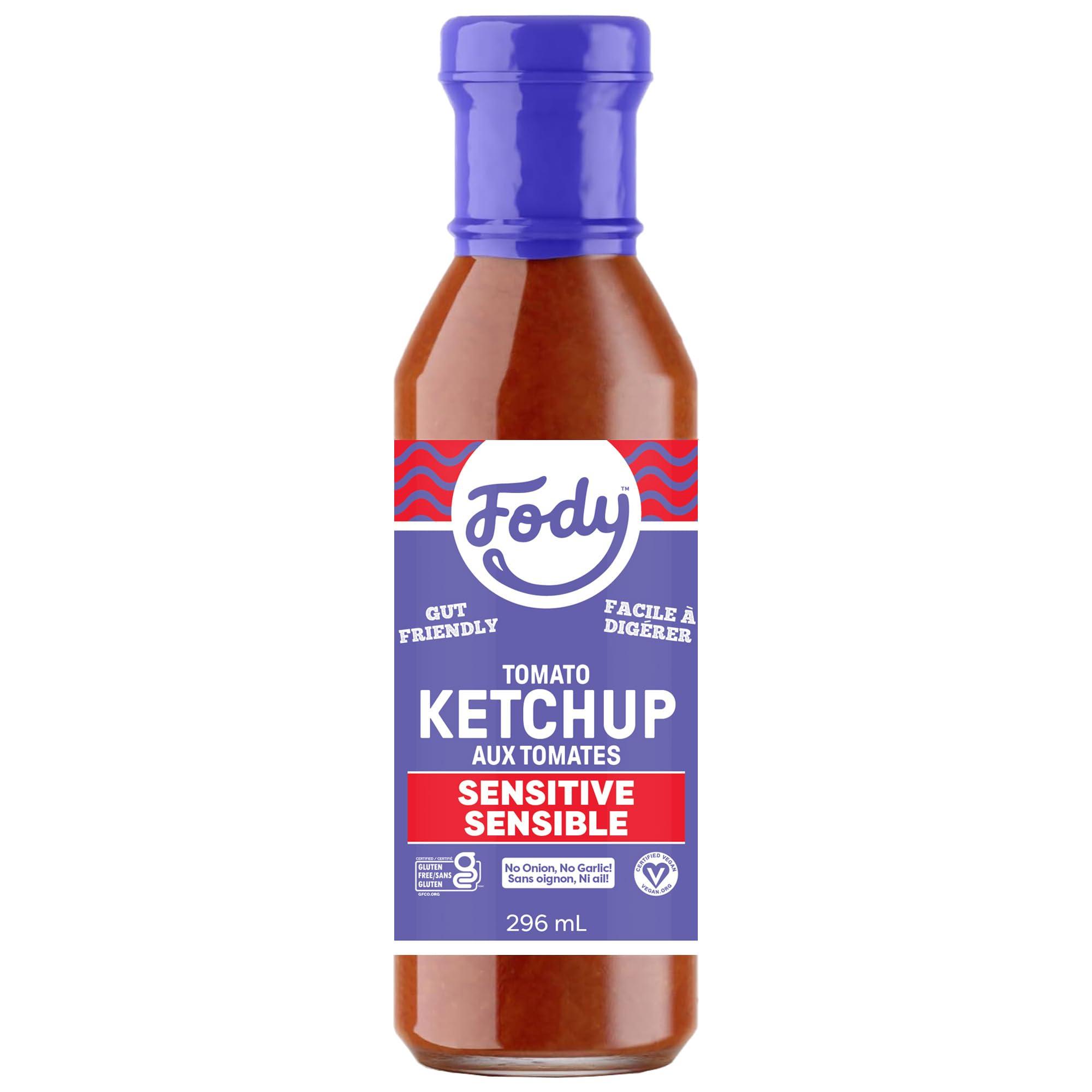 Fody Fody Foods Vegan Regular Tomato Ketchup, Low Fodmap Certified, Sensitive Recipe, Gut & IBS Friendly Condiment, Non GMO, 2 Pack