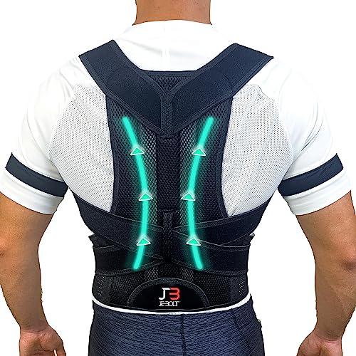 JEBOLT Posture Corrector for Men and Women with Lumbar Harness Back Posture Corrector for Shoulder Neck and Back Pain Relief Contains Lumbar Brace for Straight Back XL