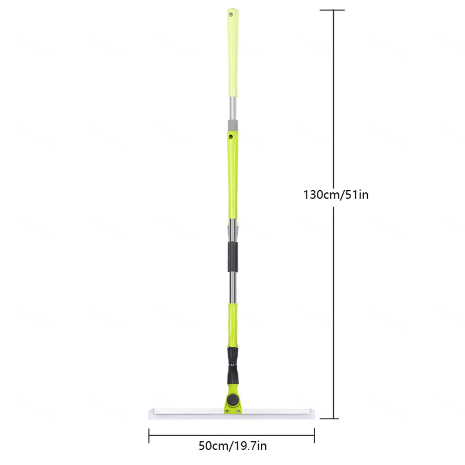 RRRYYYZZ RRRYYYZZ Floor Squeegee for Concrete Floor, with 51 Long Handle Floor Squeegee for Tile Floor, Air Broom as Seen on Tv Cleans Glass,Fine Dust,Hair,Liquids