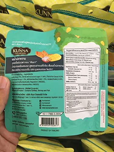 KUNNA KUNNA Brand, Sweet Fish Sauce Flavourd Soft Dried Mango, size 27g X 6 Packs