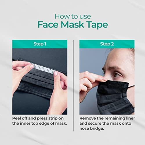 Gya Labs Gya Labs Face Mask Tape - No Fogging Glasses & No Slipping Masks - (48 Strips) Precut Double-Sided Strips - Easy to Use, Skin Friendly Irritant-Free Face Mask Tape - Works with Any Mask