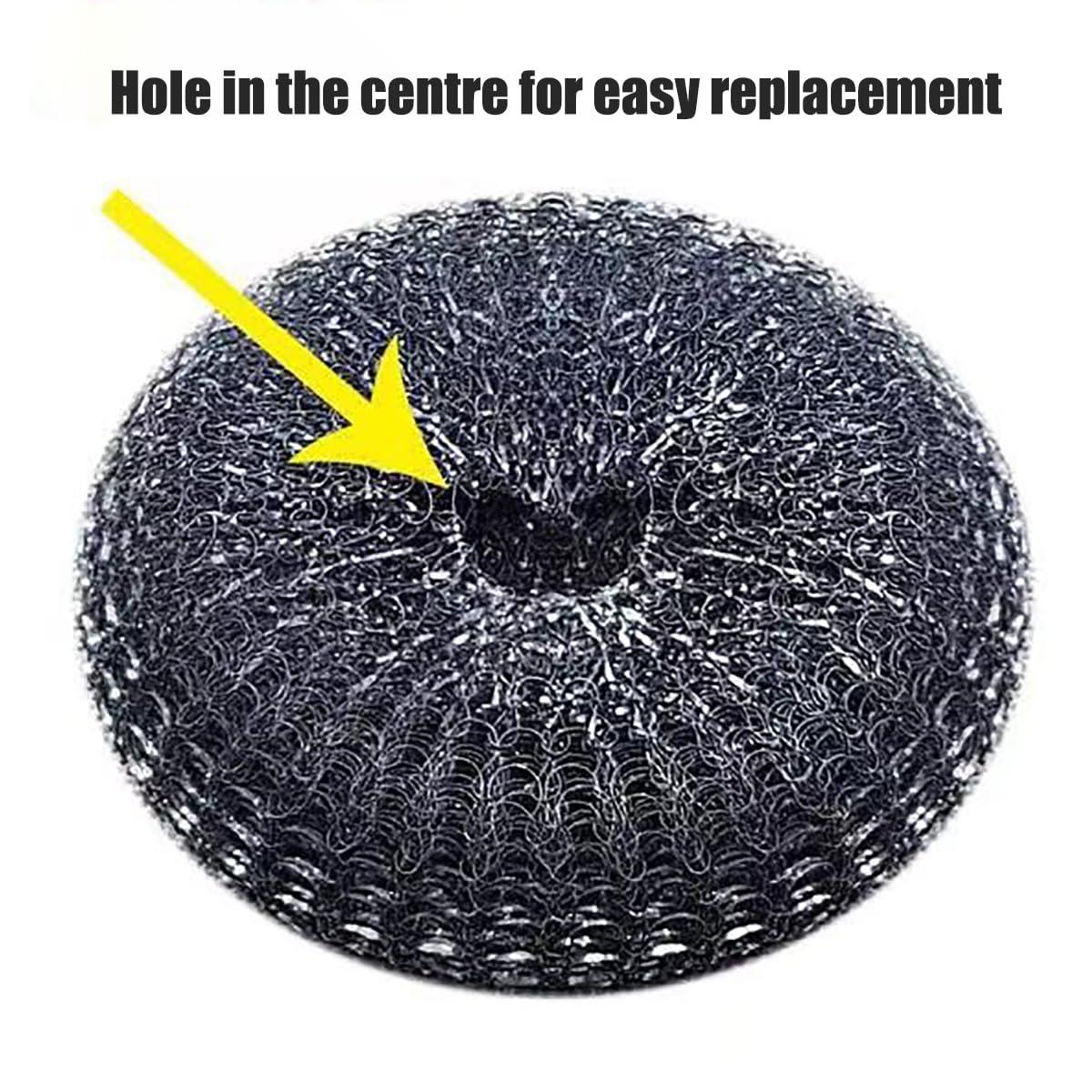 CJKDXDH Replace Wire Cleaning Balls Steel Wool Pan Sponge Metal Dish Scrubber Pot Brushe Kitchen Scrub Super Scrub 6Pcs