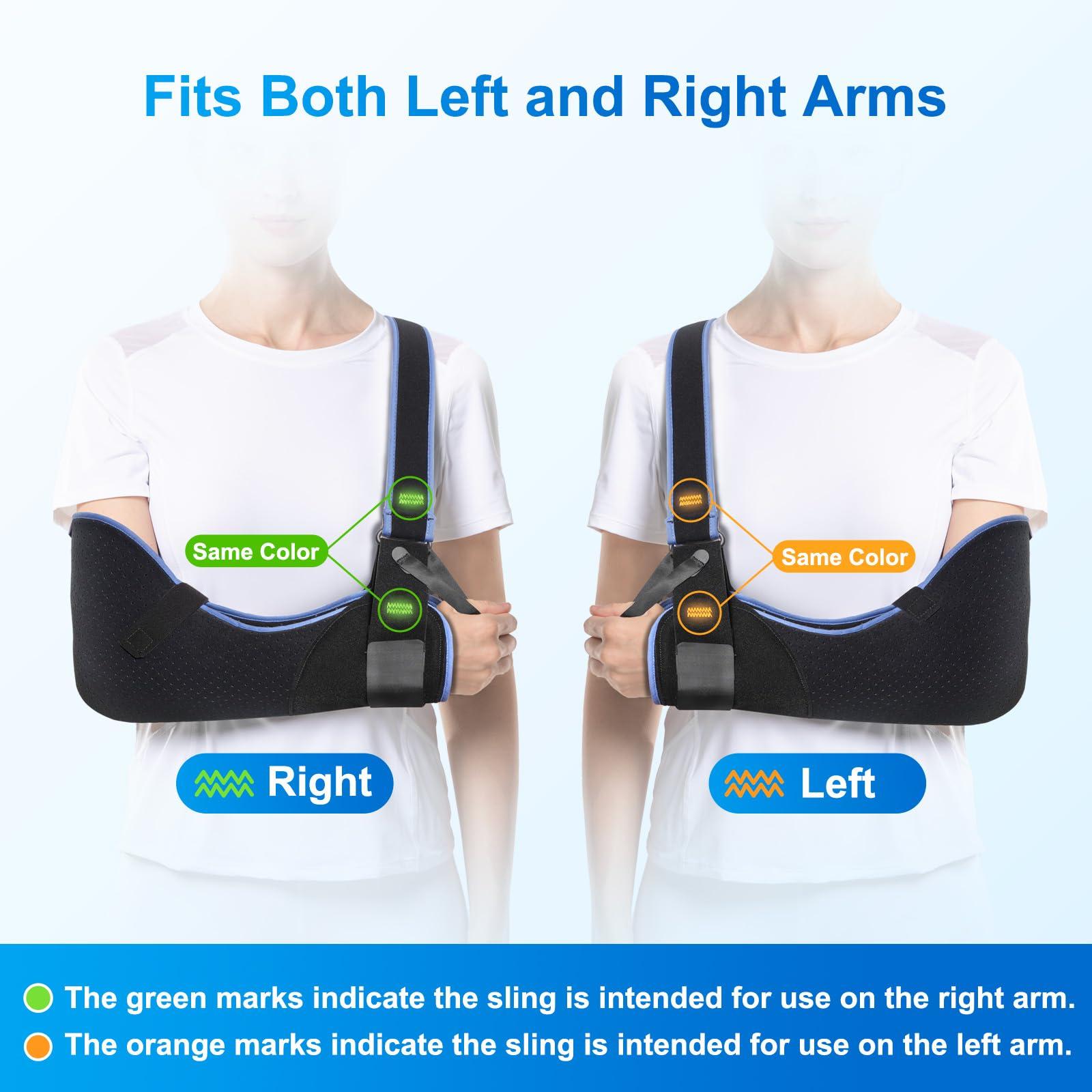 Velpeau Velpeau Arm Sling Shoulder Immobilizer for Women and Men, fit Left or Right Arm - Rotator Cuff Support Brace -Medical Sling for Shoulder, Clavicle, Elbow Injury (Comfort type, M: Bust 29.5-33.5)