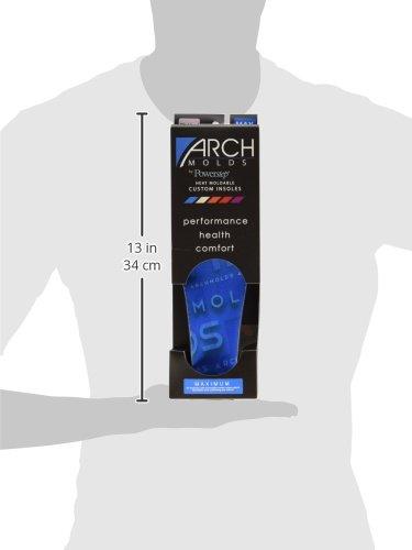 Powerstep Powerstep Men's Archmolds Maximum Orthotic Insoles, Blue, Men's 14-14.5