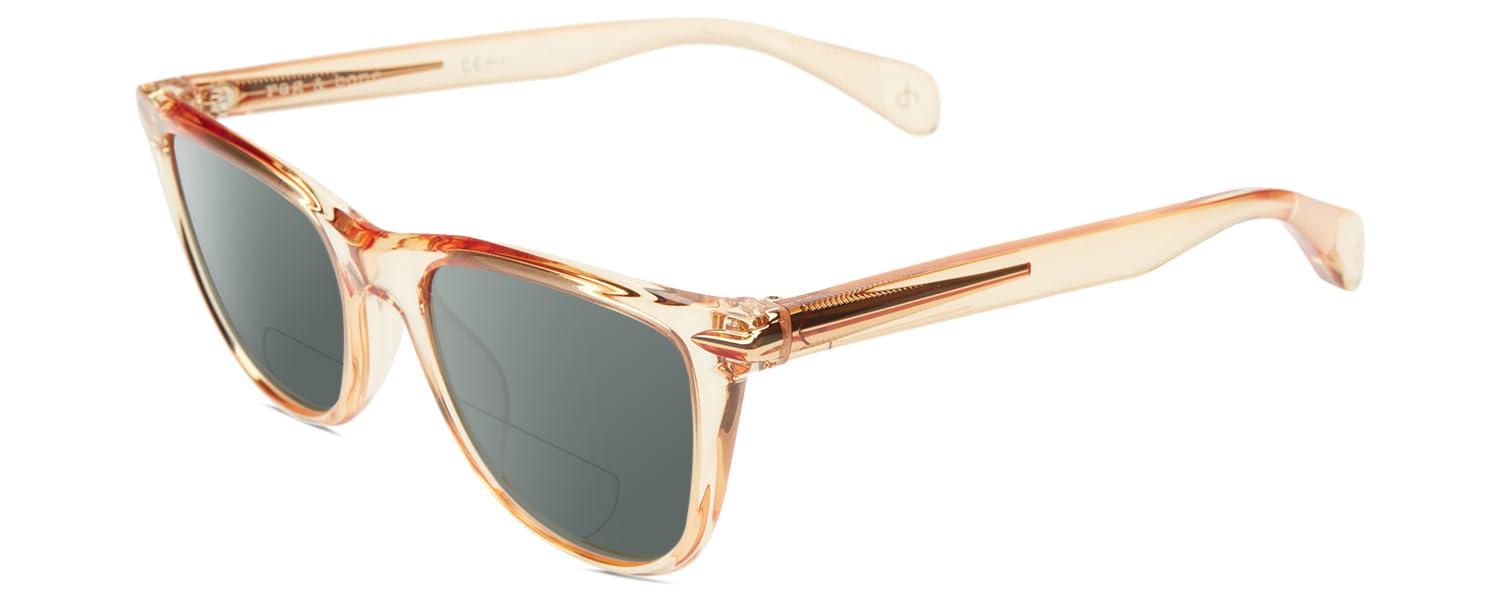 Calabria Calabria RNB 1051 Polarized BIFOCAL Reading Sunglasses +1.75 Crystal Peach Orange Grey Women Sunnies Trendy Sun Glass Reader