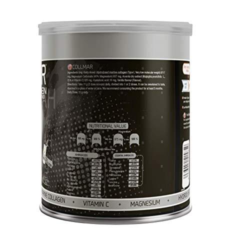 Drasanvi Drasanvi Collmar Hydrolyzed Marine Collagen with Magnesium Powder 300g / 10.58ounce / Vanilla Flavor - for A Healthy Skin Cartilage and Bones - Helps Minimize Tiredness and Fatigue