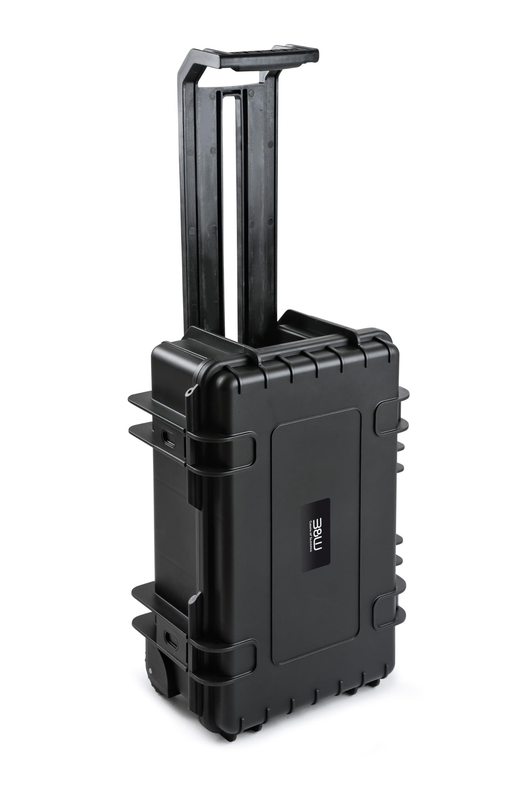 B&W International GmbH B&W Outdoor Case Hard Case Type 6600 Empty (Hard Case IP67, No Contents, Waterproof, Inner Dimensions 50 x 28.5 x 18.5 cm, Black)