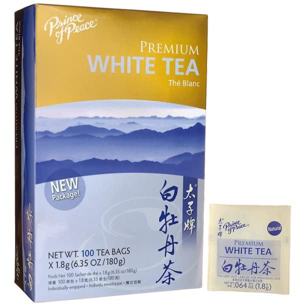 Prince Of Peace Pack of 3 x Prince of Peace Natural Premium Peony White Tea - 100 Tea Bags