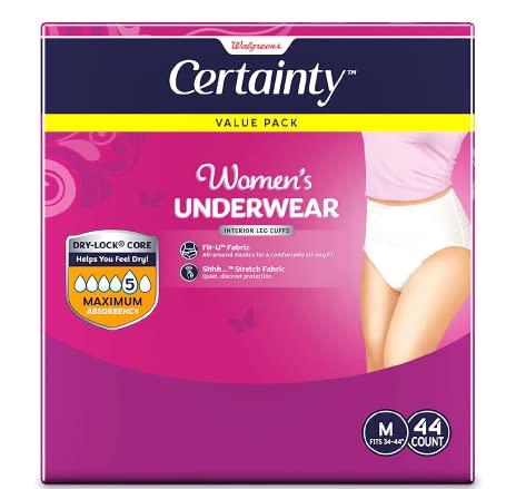 FVLFIL Certainty Women's Underwear, Maximum Absorbency Medium (44)