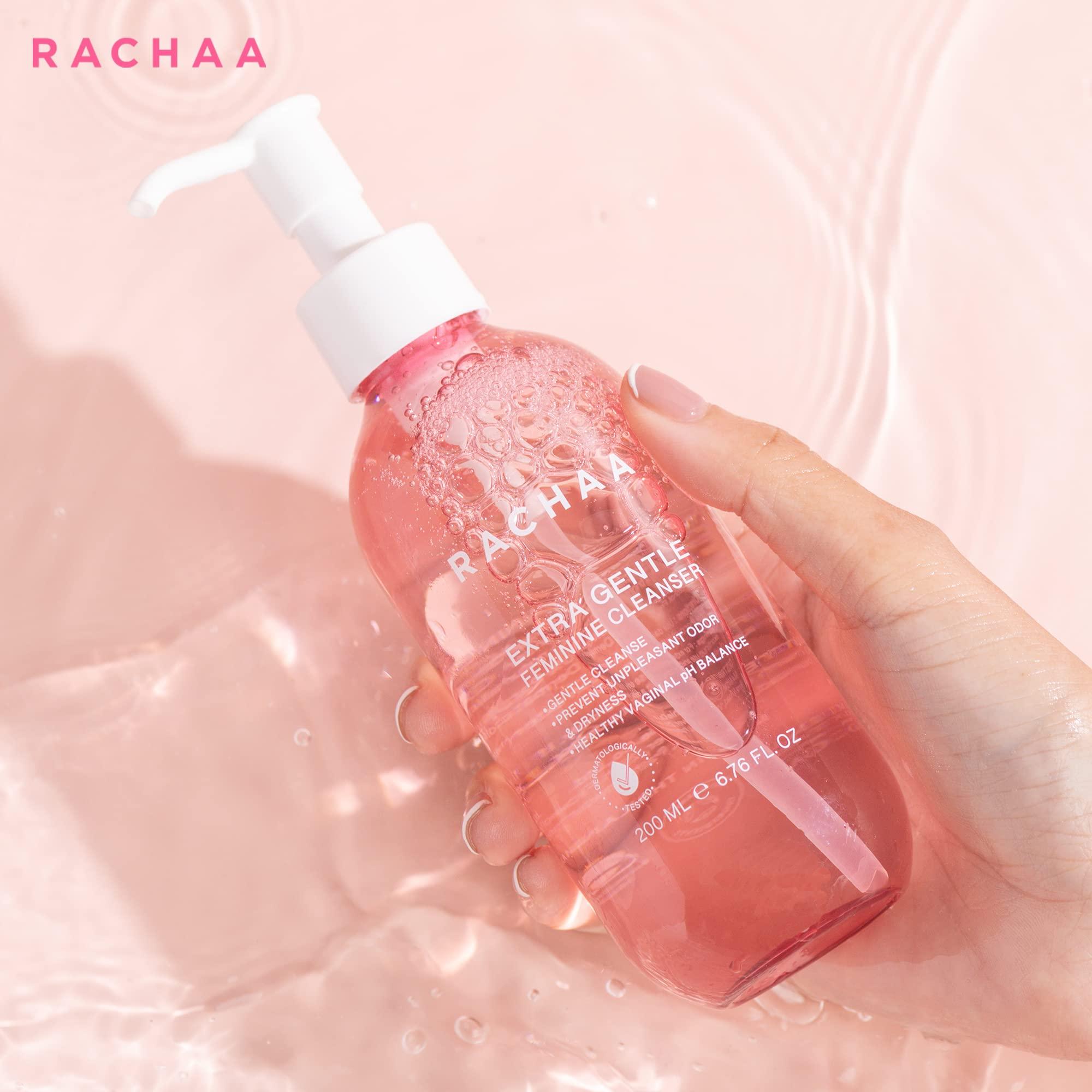RACHAA RACHAA Feminine Wash for Women - Gentle Daily Intimate Cleanser for Lightening, Moisturizing, Cleansing with Vitamin C, Tea Tree Oil & Lactic Acid - Sensitive, Hypoallergenic & pH Balance, 6.76 FL.Oz