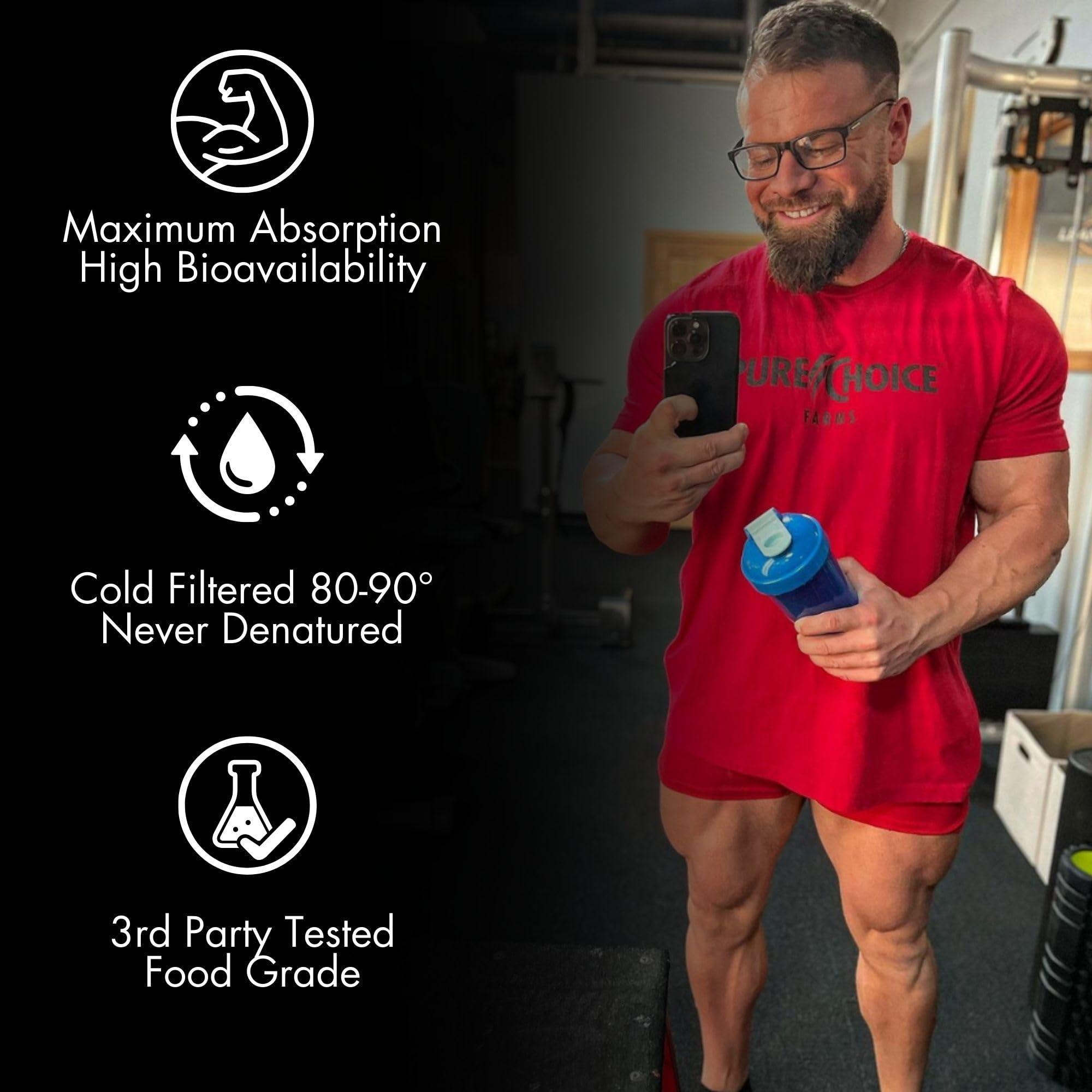 Pure Choice Whey Pure Choice Peanut Butter Whey Isolate Protein Powder, 27g Protein & Low Fat, Best Cold Filtered & Undenatured Whey, No Fillers Or Artificial Sweeteners (Peanut Better, 2 lb)