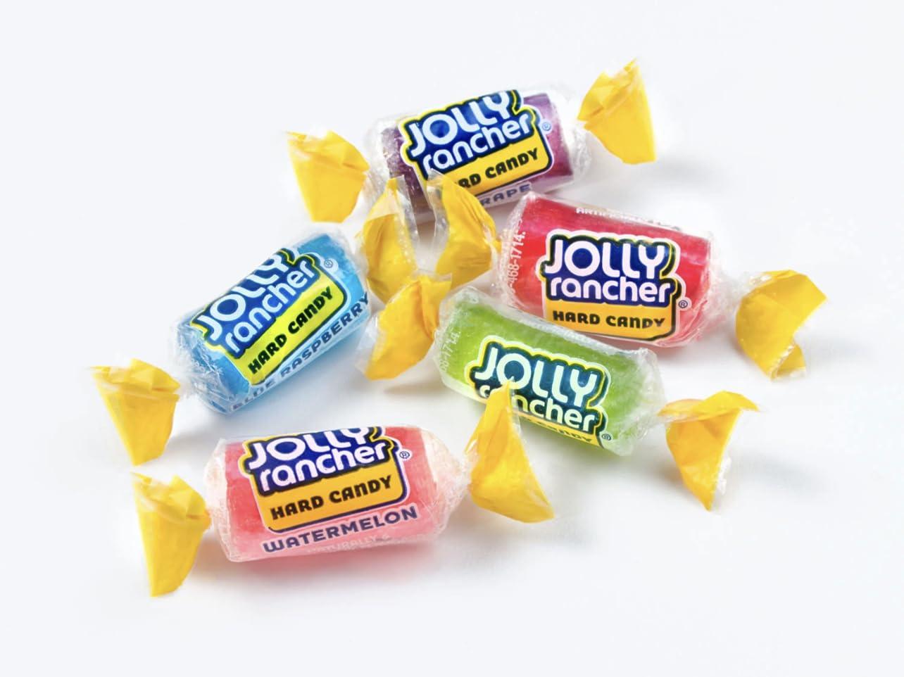 CANDYRIFIC CLASSIC ORIGINAL JOLLY RANCHER HARD CANDY | 3 LBS Bag of JOLLY RANCHER Assorted Hard Candy with Watermelon, Green Apple, Cherry, Grape and Blue Raspberry Fruit Flavors | include SameDay Shippers Branded Bag Clip