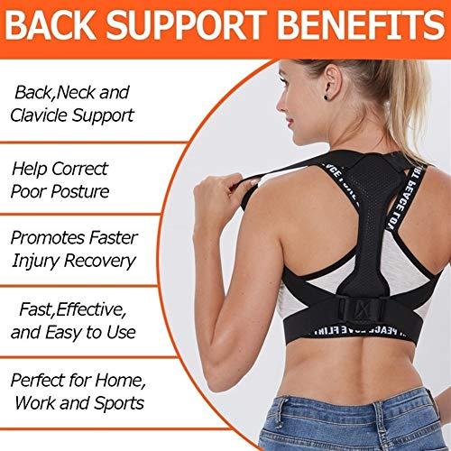 SADDPA DSMYYXGS Back Posture Corrector Women Men Prevent Slouching Relieve Pain Posture Straps, Clavicle Support Brace Back Pain (Color : D, Size : X-Large)